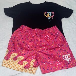 Boys Baseball Lifestyle 101 Youth Large Ice Cream Matching Set